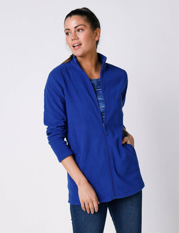 Veste polaire zippée manches longues (bleu dur) Veste polaire zippée manches longues (bleu dur)
